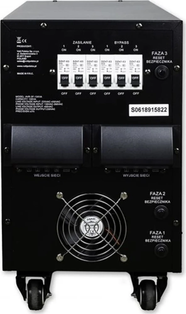Trijų fazių įtampos reguliatorius Volt Polska AVR PRO 15000 3% SERVO 3-F
