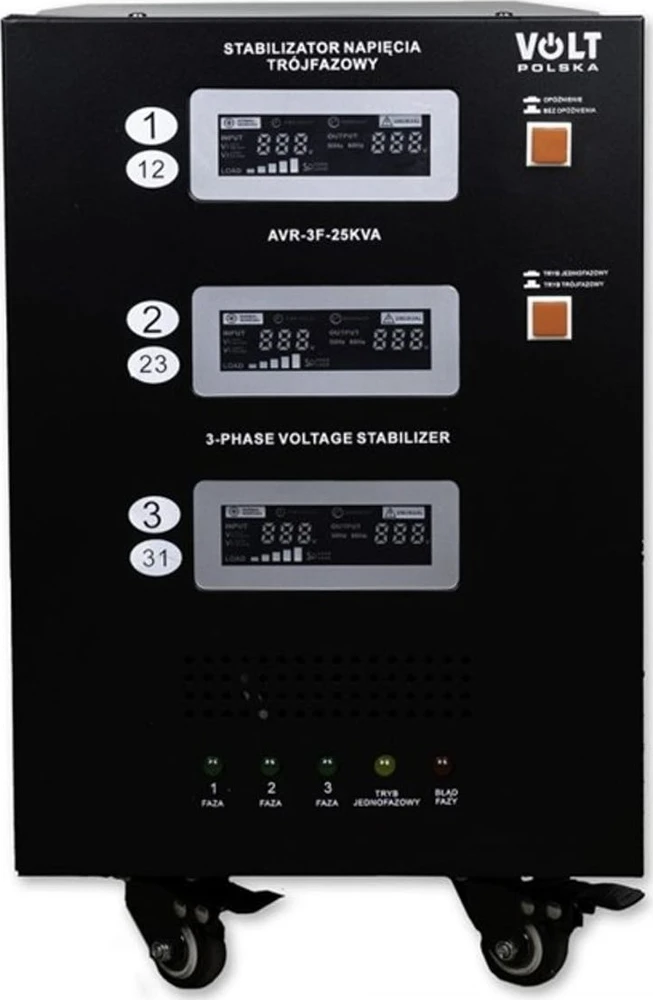 Trifazis įtampos stabilizatorius Volt Polska AVR PRO 25000VA 3% SERVO 3-F