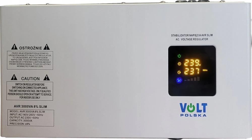 Volt Polska AVR 3000VA Plonas įtampos stabilizatorius