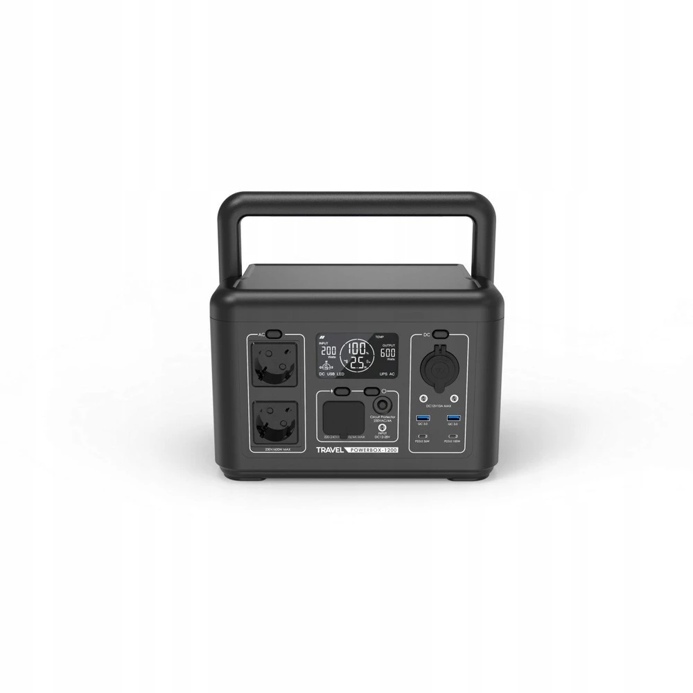Carruzzo Nešiojama „Volt Polska TRAVEL POWERBOX 1200“ (600 W) 512 Wh įkrovos stotelė