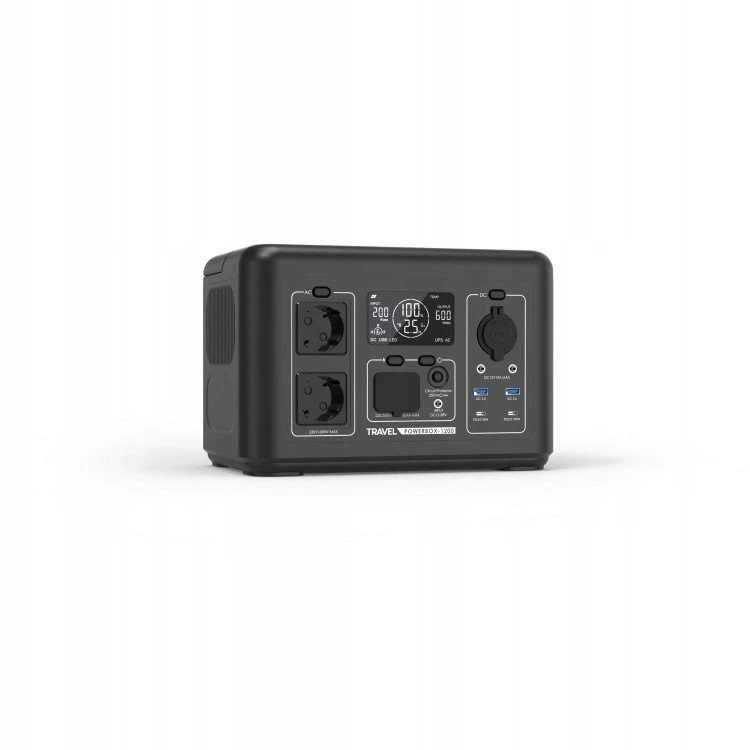 Carruzzo Nešiojama „Volt Polska TRAVEL POWERBOX 1200“ (600 W) 512 Wh įkrovos stotelė