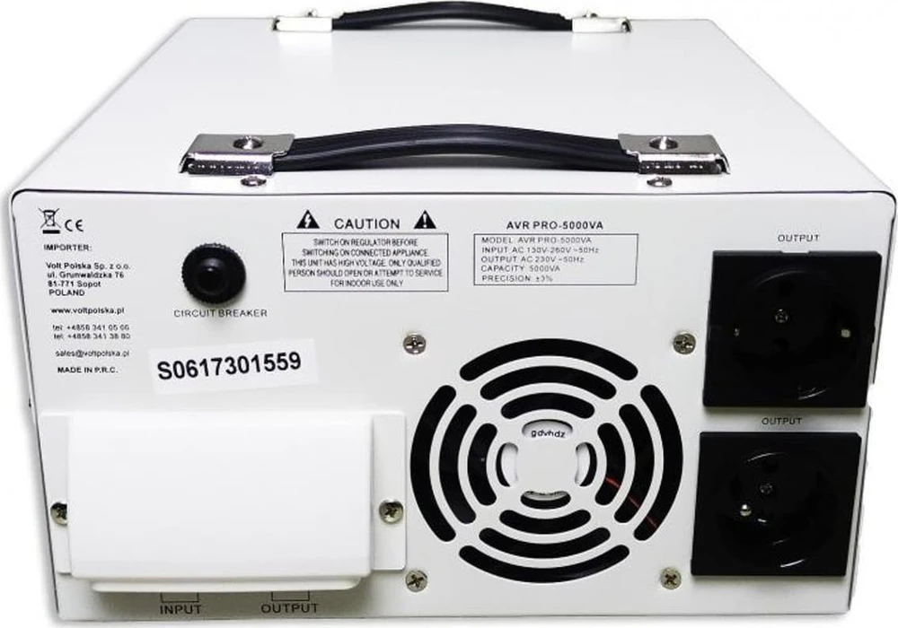 Volt Polska AVR Pro 5000VA 3% Servo įtampos stabilizatorius