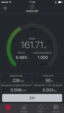 Voltcraft „Bluetooth“ energijos sąnaudų matuoklis 1626068
