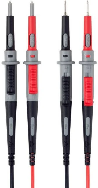 Voltcraft matavimo laidai saugūs VOLTCRAFT 4 mm apsauginė kištukinė jungtis - zondas 1,00 m juodas, raudonas 1 vnt. 2182449