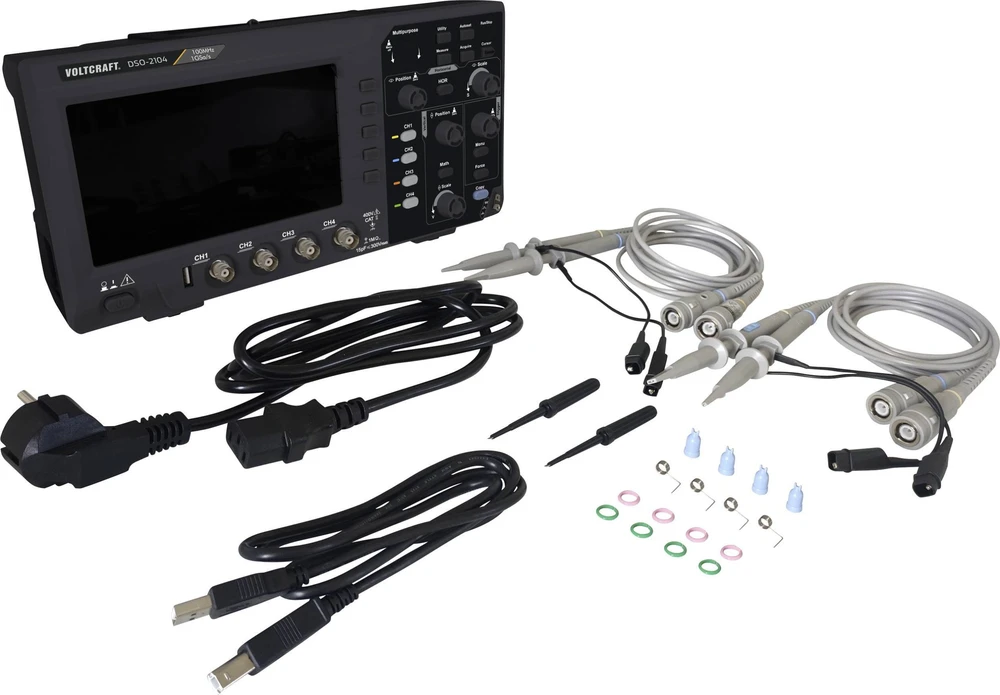Voltcraft skaitmeninis osciloskopas DSO-2104 100 MHz 1 GSa/s 8 bitų 2307979