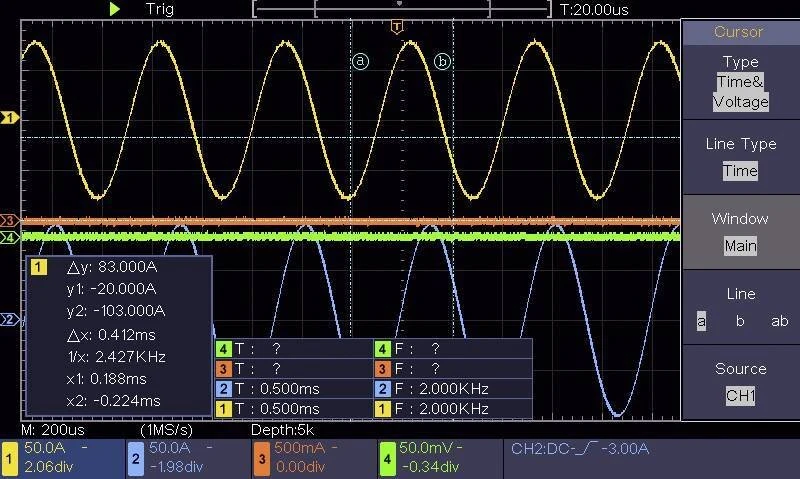 Voltcraft skaitmeninis osciloskopas DSO-2104 100 MHz 1 GSa/s 8 bitų 2307979