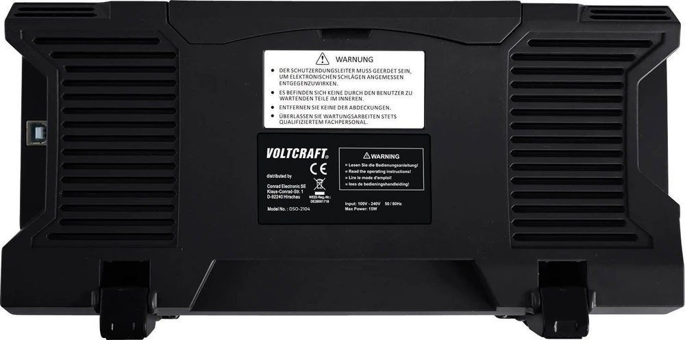 Voltcraft skaitmeninis osciloskopas DSO-2104 100 MHz 1 GSa/s 8 bitų 2307979