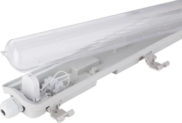 Volteno Hermetinis LED šviestuvas be atšvaito 1x150cm Pilka IP65 ABS + PS 156,5x6,8x5,7cm VO1899