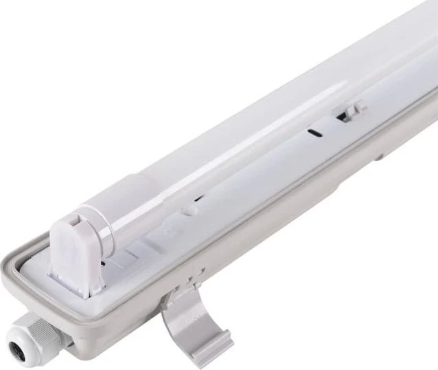 Volteno Hermetinis šviestuvas LED lempoms 1x120cm Pilka IP65 ABS + PS 126.5x6.9x8.3cm VO2815