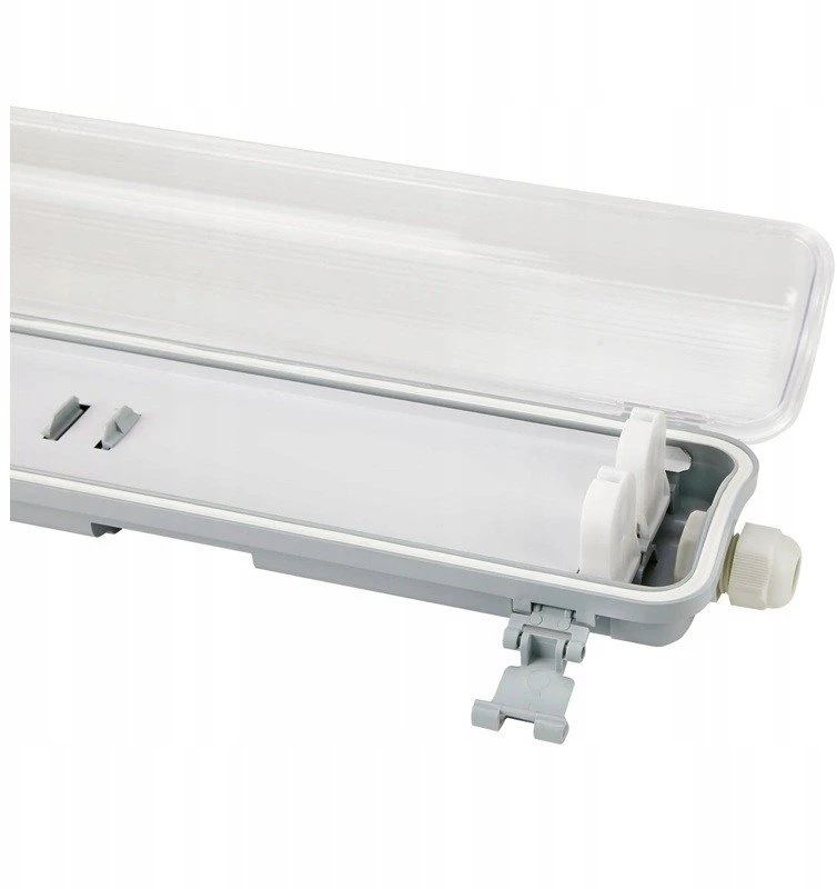 Led Line Lite Hermetinis šviestuvas VANTO 2xT8 IP65 120cm pilkas ABS/PS su reflektorium