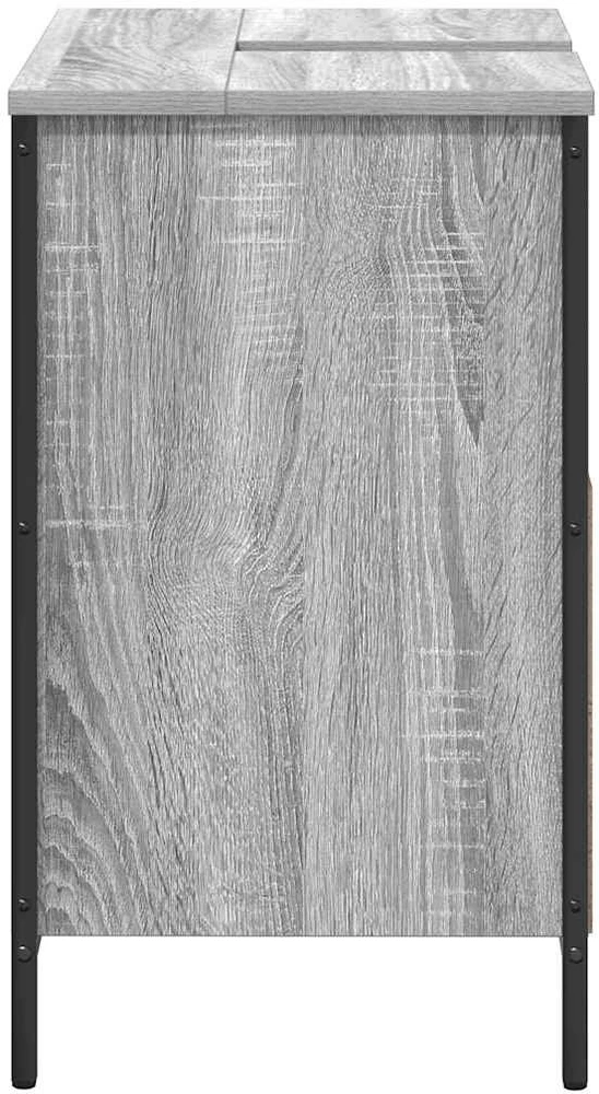 Vonios kambario spintelė praustuvui, pilka, Sonoma, 60x34,5x60 cm