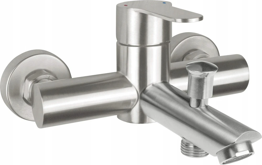 Vonios maišytuvas Deante Lupo BLU_F10N, Brushed steel