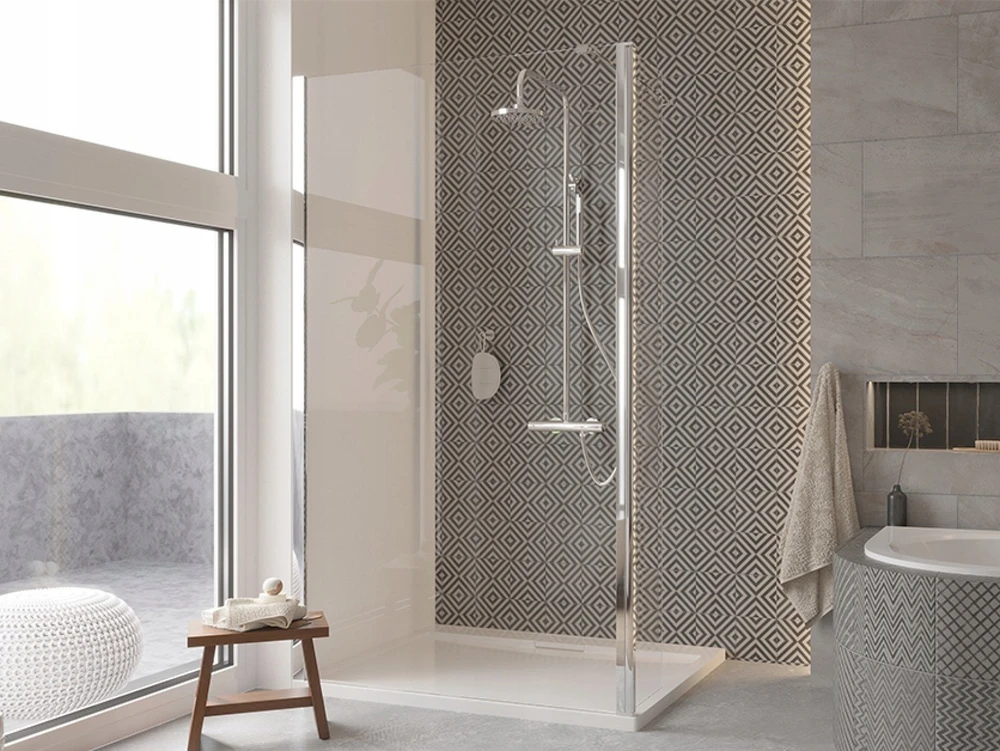 Walk-In dušo sienelė Besco Eco-N, 90 x 195 cm