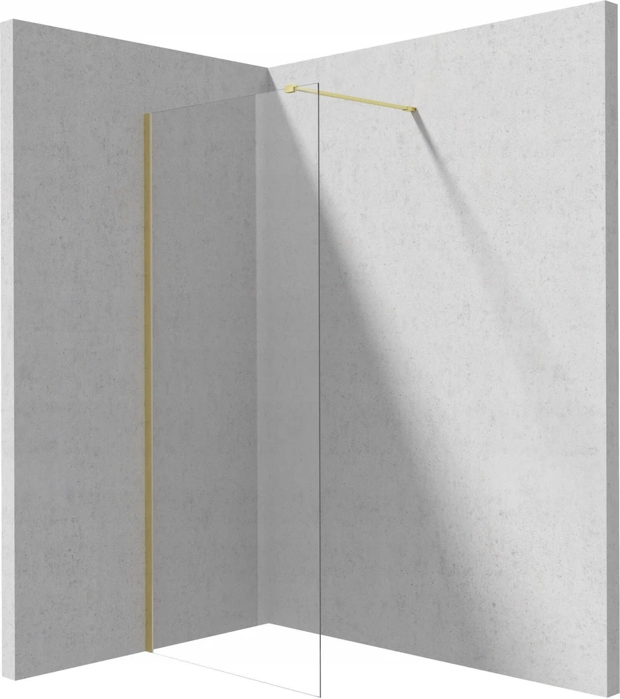 Walk-in dušo sienelė Deante Prizma, Brushed auksinis, 110x195 cm
