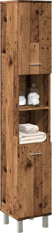Vonios spintelė Old Wood 30x30x179 cm Engineered Wood