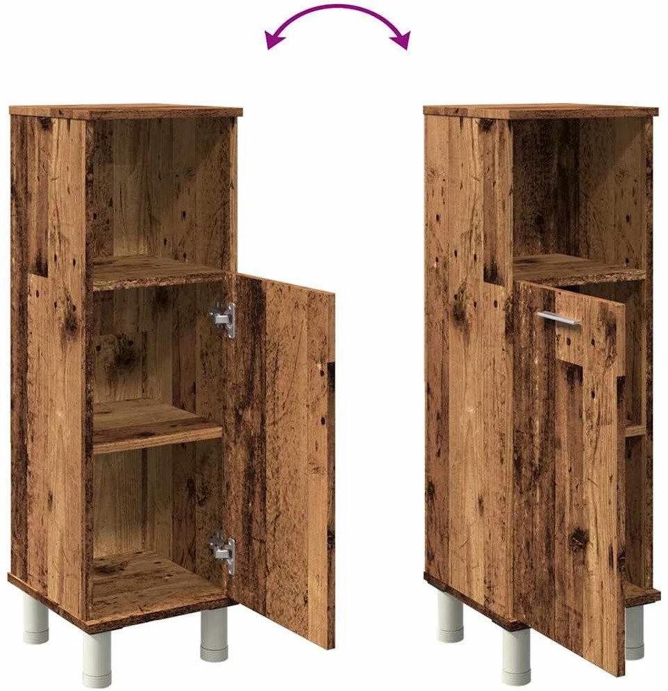 Vonios spintelė Old Wood 30x30x95 cm Engineered Wood