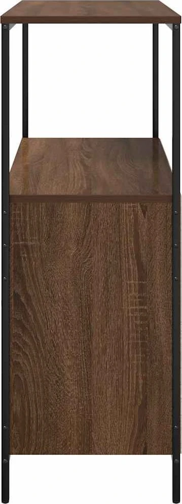 Vonios spintelė su lentynomis rudas ąžuolas 76,5x35x95 cm