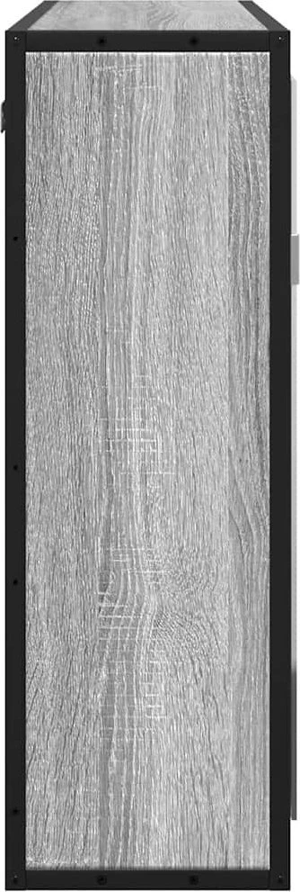 Veidrodinė vonios spintelė, pilka, 65x20x60 cm, mediena