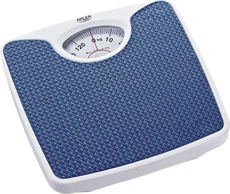 Adler | Mechaninės vonios svarstyklės | AD 8151b | Didžiausias svoris (keliamoji galia) 130 kg | Tikslumas 1000 g | Mėlyna/Baltas