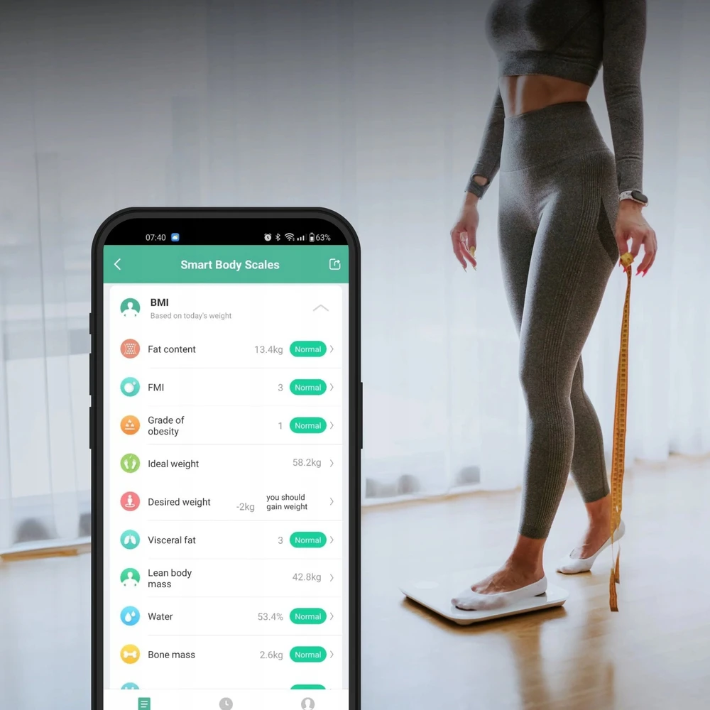 Vonios svarstyklės AENO BS1S Body Scale | ABS0001S
