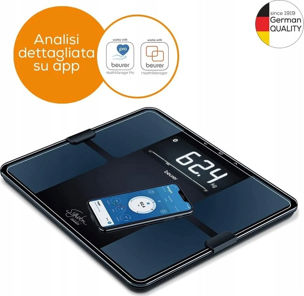 Beurer BF 915 diagnostinės vonios svarstyklės su „Bluetooth“ – 5 metų garantija