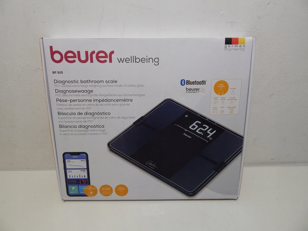 Beurer BF 915 diagnostinės vonios svarstyklės su „Bluetooth“ – 5 metų garantija