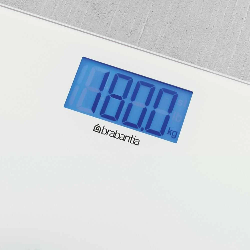 Virtuvinės svarstyklės Elektroninės svarstyklės vonios 180 kg balta BRABANTIA