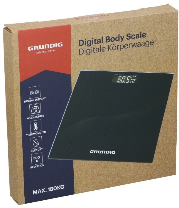 GRUNDIG JUODO STIKLO VONIOS KAMBARIO SVARSTYKLĖS