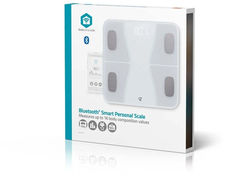 Vonios svarstyklės Nedis Vonios svarstyklės Nedis SmartLife BTHPS11WT Bluetooth balta