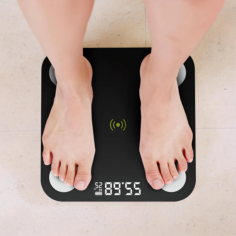 Retoo Svarstyklės Analitinės vonios svarstyklės plonos, 180 kg, „Smart+ 17in1“, juodos, E032