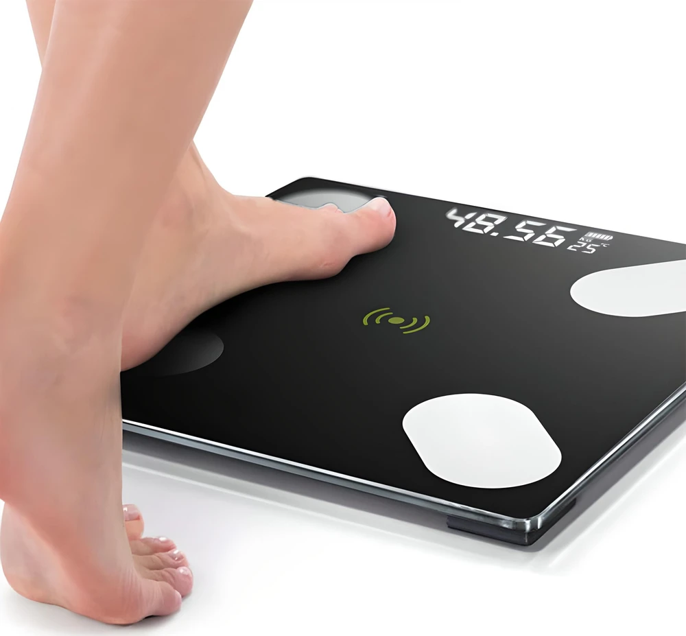 Retoo Svarstyklės Analitinės vonios svarstyklės plonos, 180 kg, „Smart+ 17in1“, juodos, E032