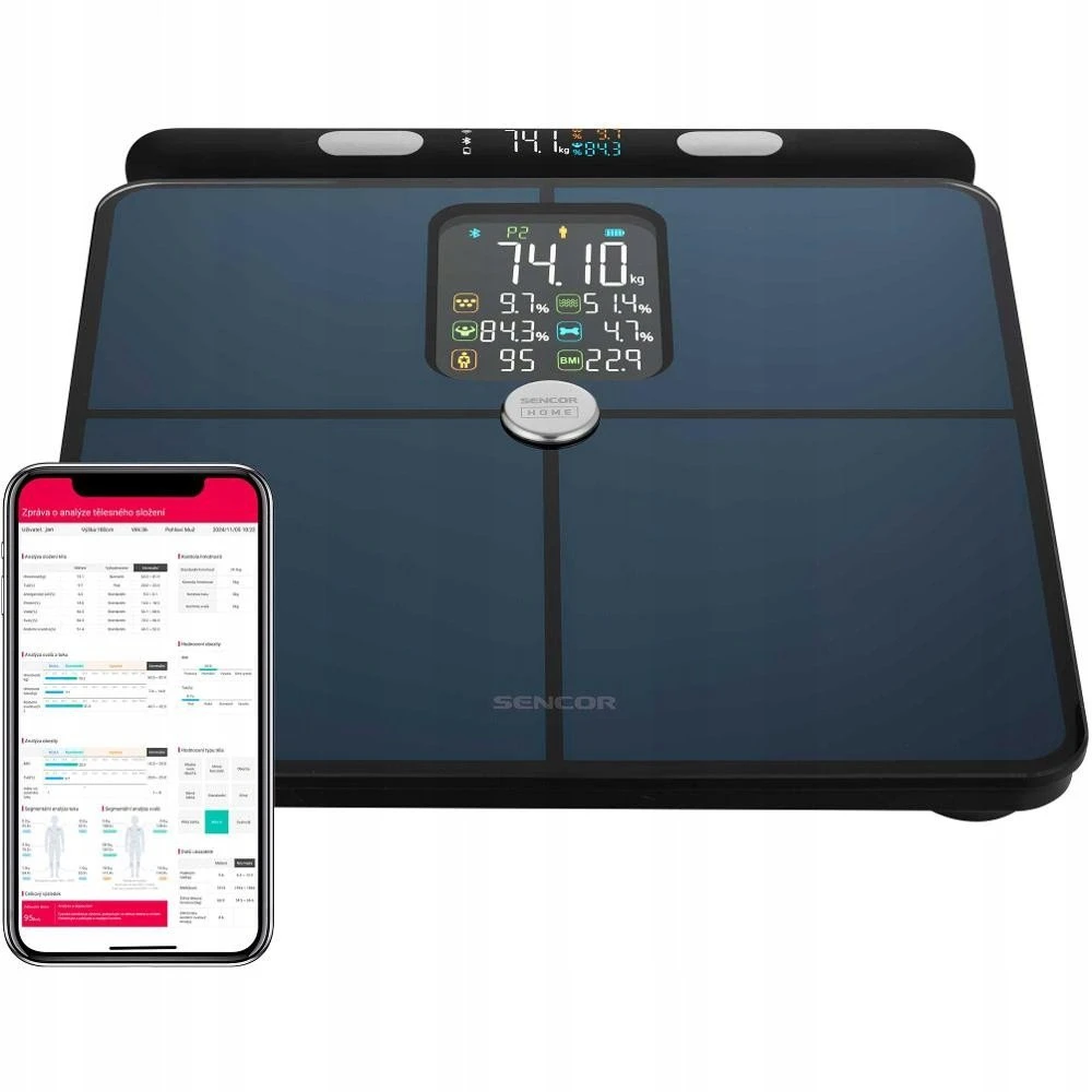 Vonios svarstyklės Sencor SBS 9102BK Fitness Bluetooth