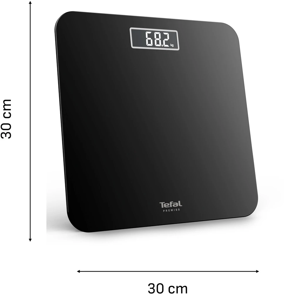 Svarstyklės TEFAL | Premiss PP1800V0 | Bathroom Scale | Maximum weight (capacity) 160 | Accuracy 100 g | Juodas