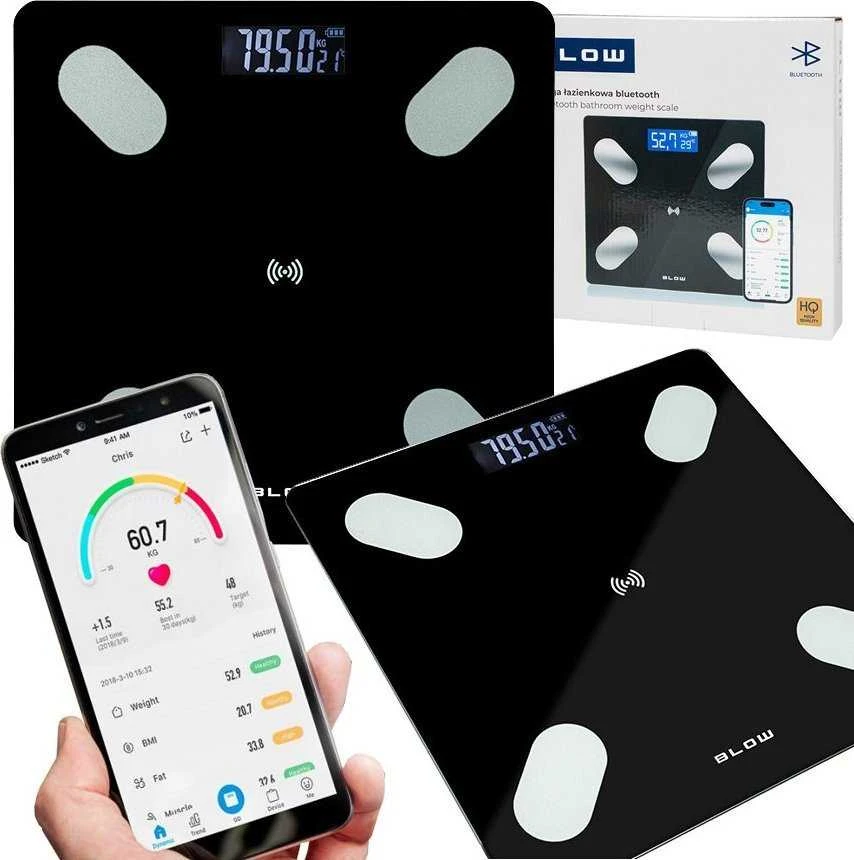 Virtuvinės svarstyklės Blow Bluetooth vonios svarstyklės 180kg