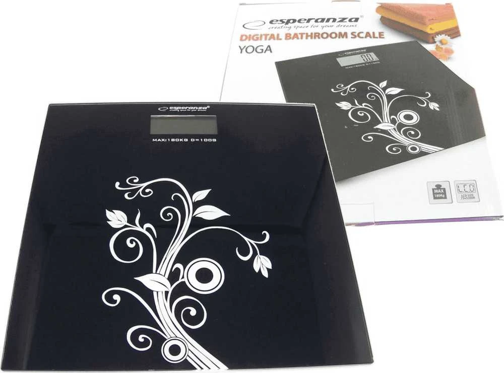 Vonios svarstyklės Esperanza Yoga EBS003 (juodos spalvos)