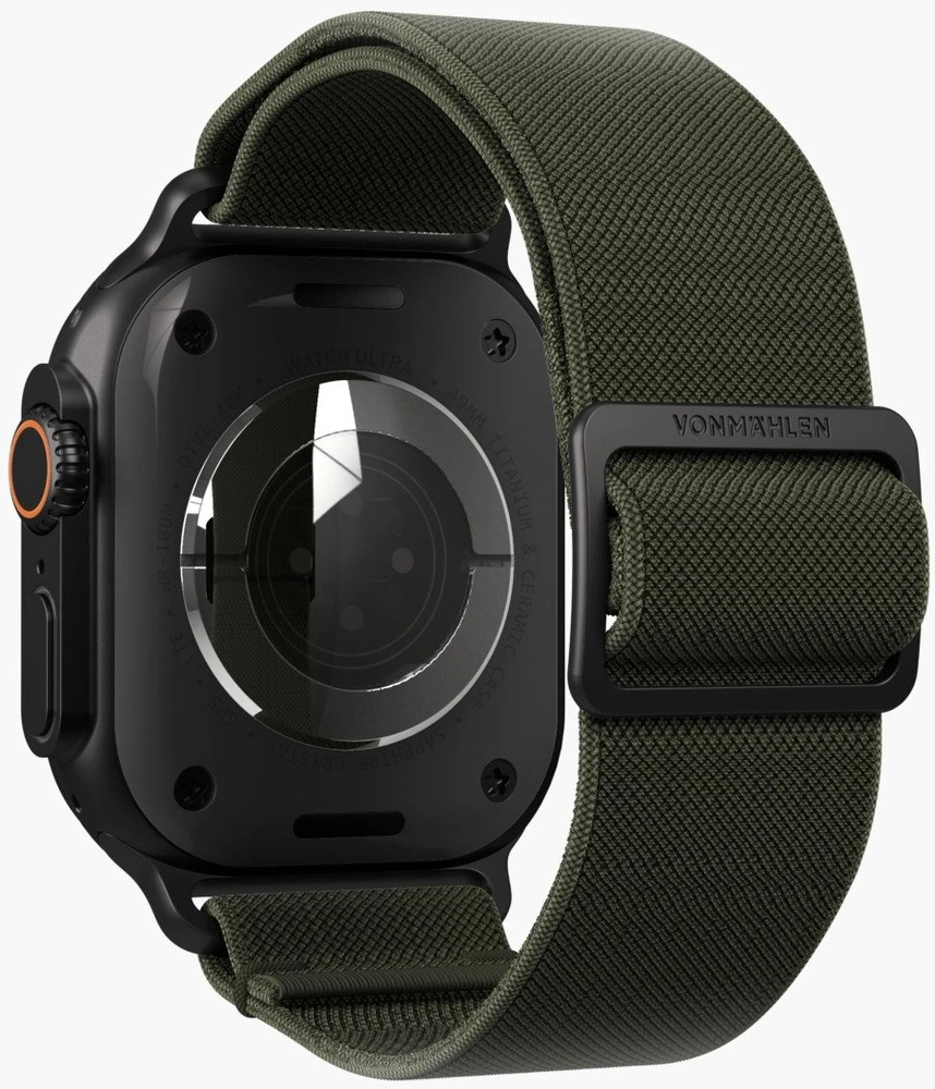 Vonmählen Classic Nylon Loop 40, 41, 42mm One Size, Olive Juodas
