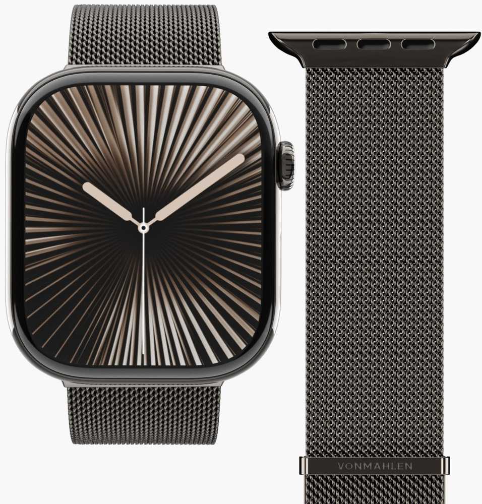 Vonmählen Milanese Loop 2 38 | 40 | 41 mm vieno dydžio - granito pilka
