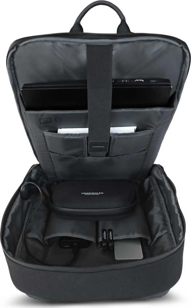 Vonmählen VonMählen kuprinė Horizon Tech-Bag TechBag su USB-C USBC juoda juoda (HRZ00001)