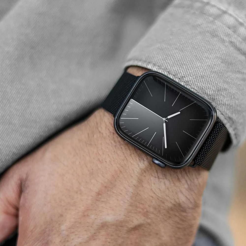 VONMHLEN Vonmählen Milanese Loop 2, Strap, Išmanusis laikrodis, Juodas, Apple, Apple Watch 44 | 45 | 46 | 49 mm, Nerūdijantis plienas