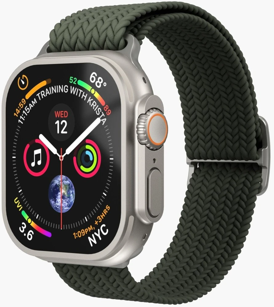 VONMHLEN Vonmählen Woven Loop, Strap, Išmanusis laikrodis, Olive, Apple, Apple Watch 44 | 45 | 46 | 49 mm, Nylon