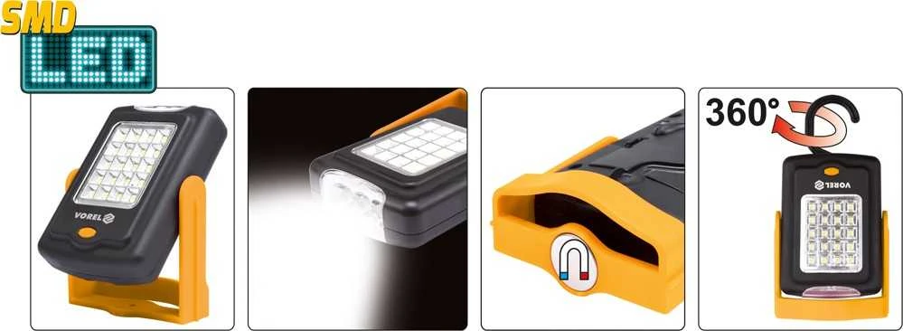 Vorel Toya Sa Poland Mobili Led lempa su magnetu | 20+3 LED (82730)