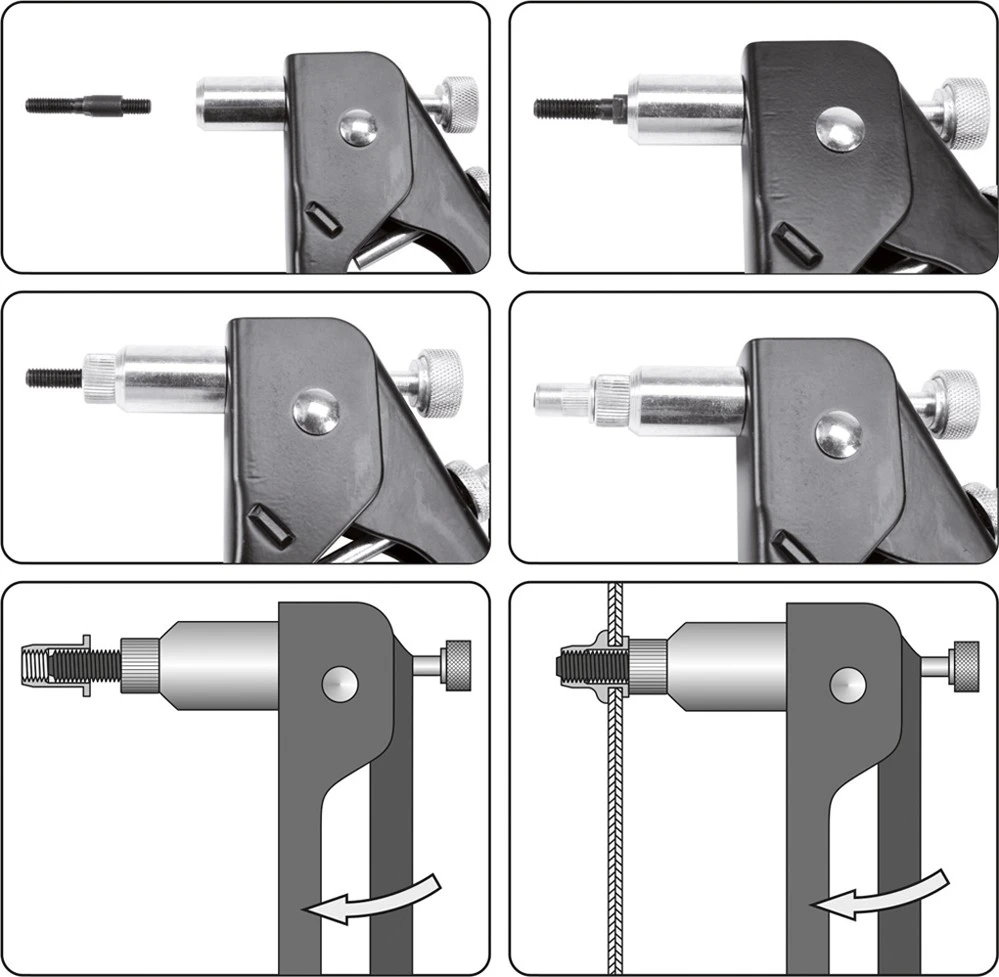 Rankinis kniediklis Vorel 70270; 265 mm; M3-M6