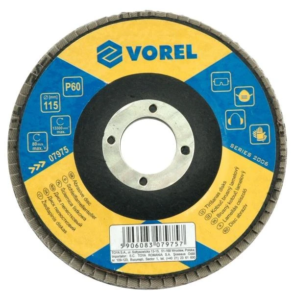 VOREL LAMELEINIS ŠLIFAVIMO DISKAS 125mm P 60