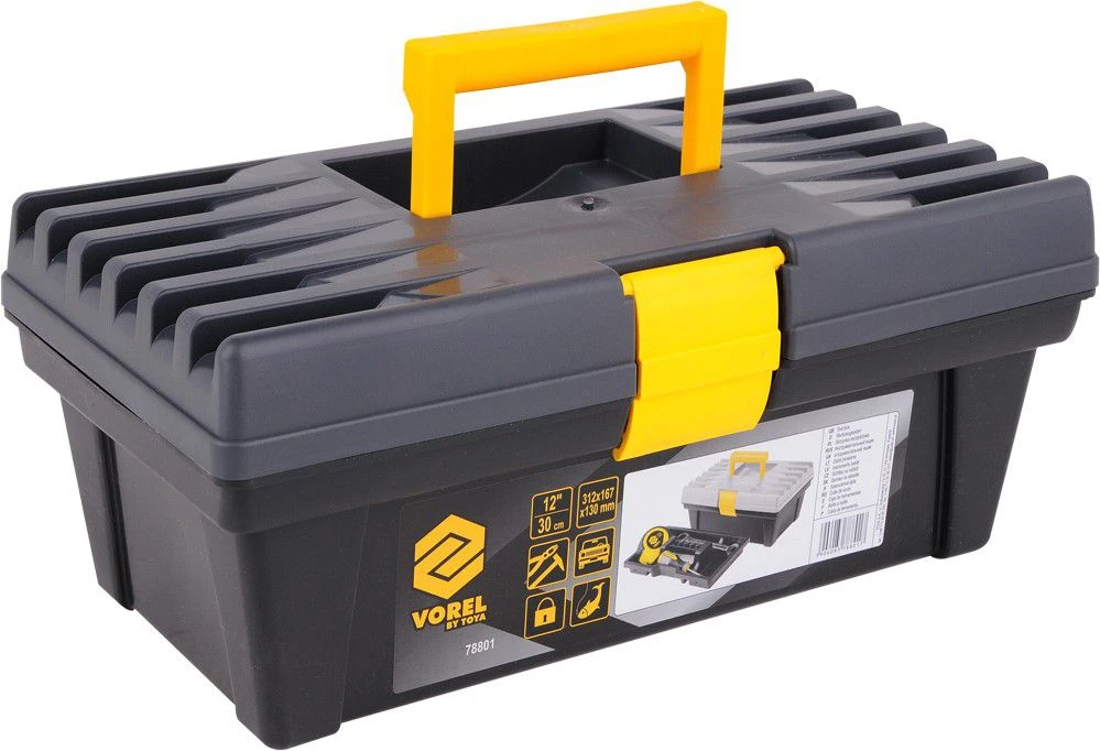 VOREL PLASTIKINIS ĮRANKIŲ DĖŽUTĖ 12" 78801