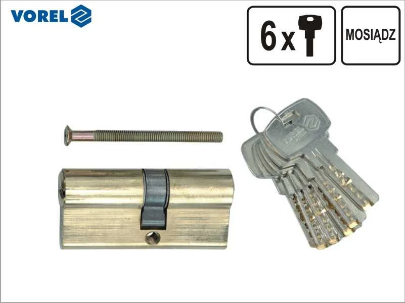 VOREL WKŁADKA SYMETRYCZNA 62mm 6 KLUCZY MOSIĄDZ 77190