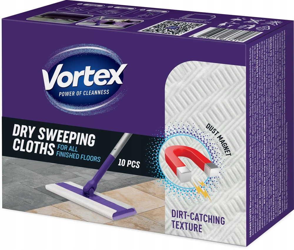 Šluostės grindims sausos Vortex 10vnt