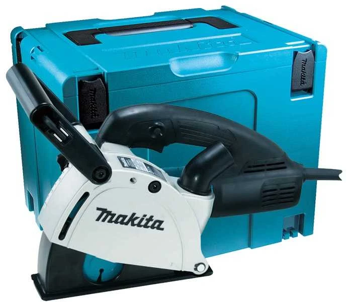 Makita SG1251J Kanalų freza 1400 W 125 mm gylis 0-30 mm plotis 6-30 mm 10000 min-1kompl. 2 diskai A-80438, MAKPACK