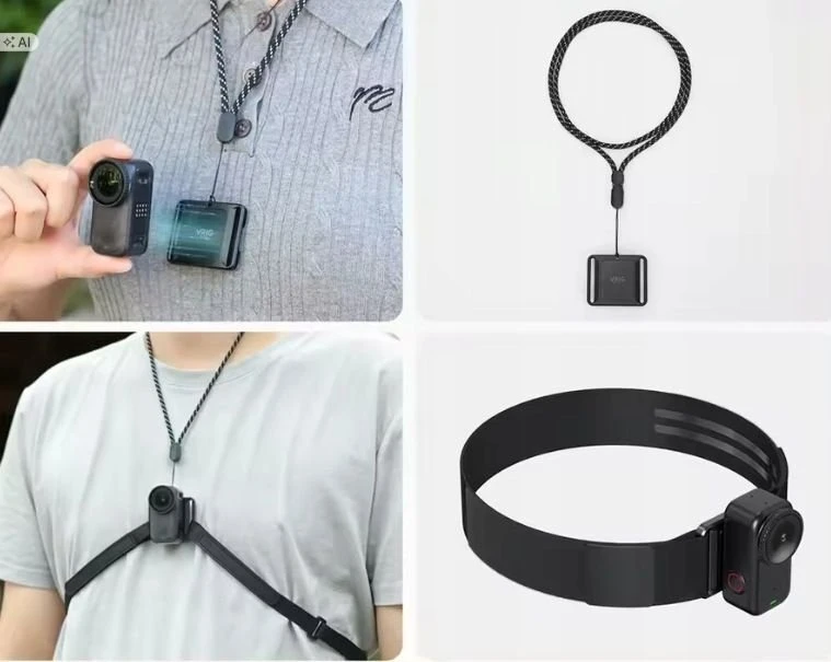 VRIG Juosta su laikikliu galvai, šalmui, krūtinei, kaklui 3in1 skirtas Dji Osmo Nano Magnetas / Ac-101 (SB12051)