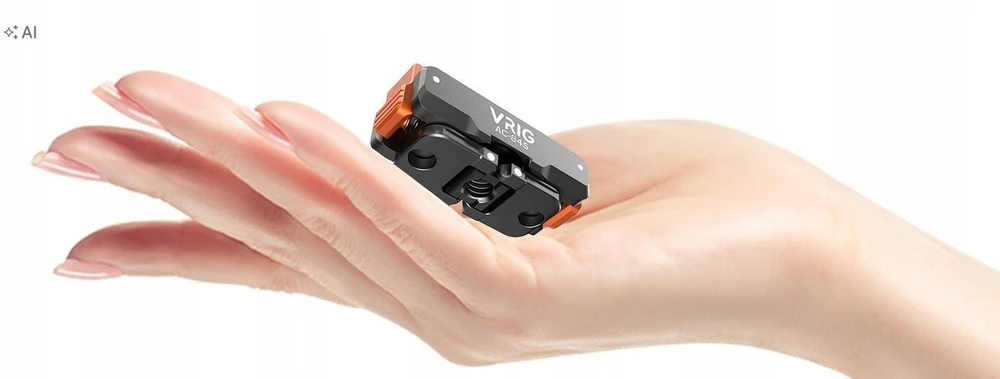 null Veiksmo kameros tvirtinimo adapteris - VRIG AC-84S, skirtas DJI Osmo Action 3, 4, 5, 6, Nano