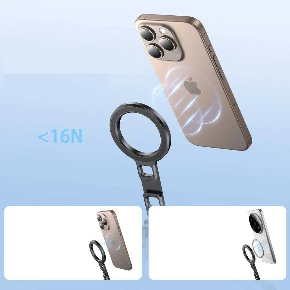 Mitoya Stovas - VRIG MG-21 Mini MagSafe Aliuminis Sulankstomas 21cm iPhone'ui